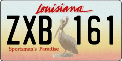 LA license plate ZXB161