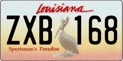 LA license plate ZXB168