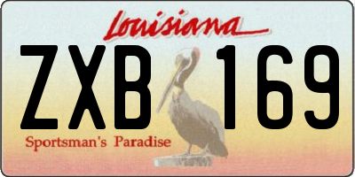 LA license plate ZXB169