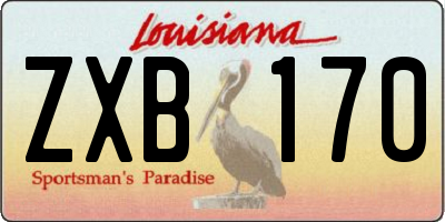 LA license plate ZXB170