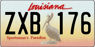 LA license plate ZXB176