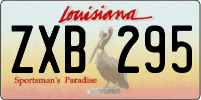 LA license plate ZXB295