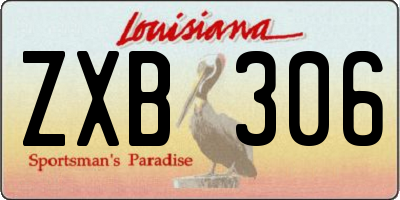 LA license plate ZXB306