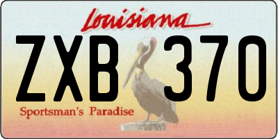 LA license plate ZXB370