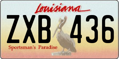 LA license plate ZXB436