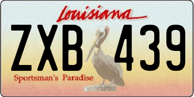 LA license plate ZXB439