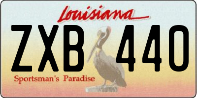 LA license plate ZXB440