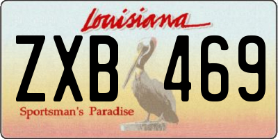 LA license plate ZXB469