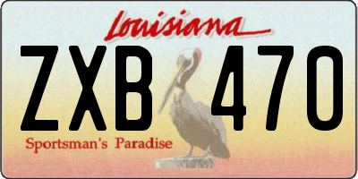 LA license plate ZXB470