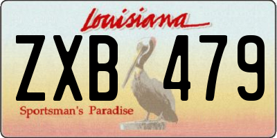 LA license plate ZXB479