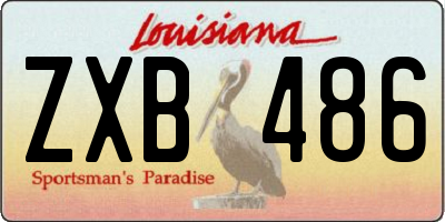 LA license plate ZXB486