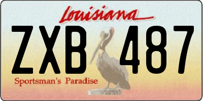 LA license plate ZXB487