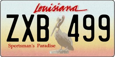 LA license plate ZXB499