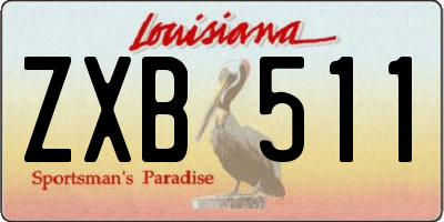 LA license plate ZXB511