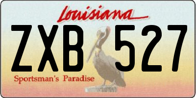 LA license plate ZXB527