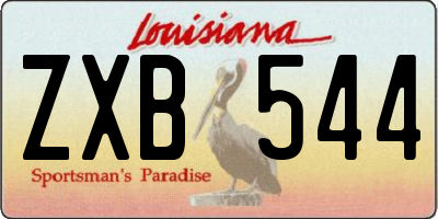 LA license plate ZXB544