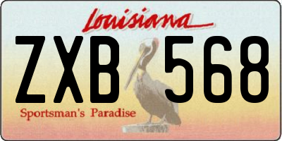 LA license plate ZXB568