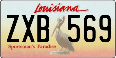 LA license plate ZXB569