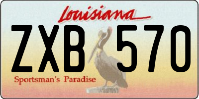 LA license plate ZXB570