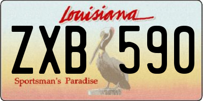 LA license plate ZXB590