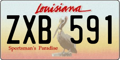 LA license plate ZXB591