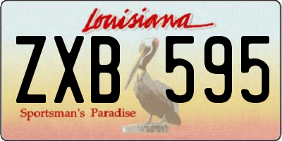 LA license plate ZXB595