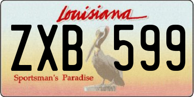 LA license plate ZXB599