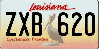 LA license plate ZXB620