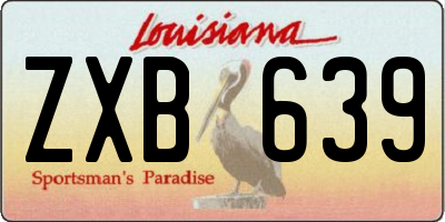 LA license plate ZXB639