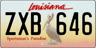 LA license plate ZXB646