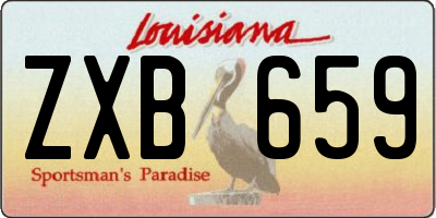 LA license plate ZXB659