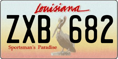 LA license plate ZXB682