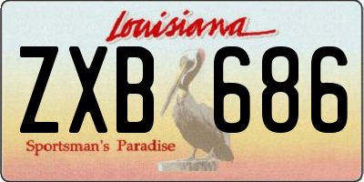 LA license plate ZXB686