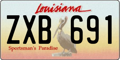 LA license plate ZXB691