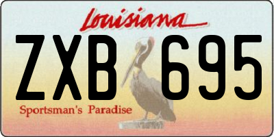 LA license plate ZXB695