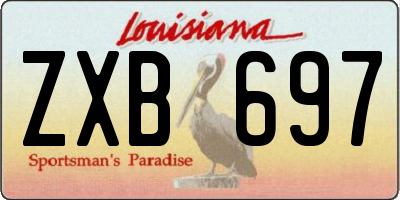 LA license plate ZXB697