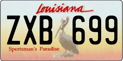 LA license plate ZXB699