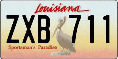 LA license plate ZXB711