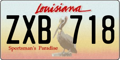 LA license plate ZXB718