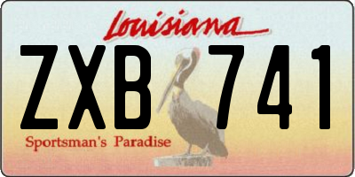 LA license plate ZXB741