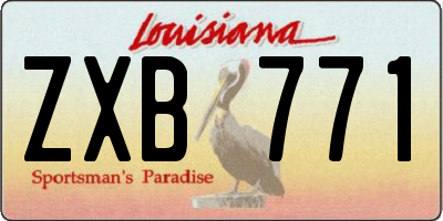 LA license plate ZXB771