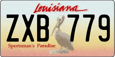 LA license plate ZXB779