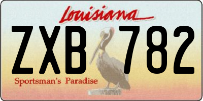 LA license plate ZXB782