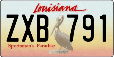 LA license plate ZXB791