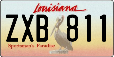 LA license plate ZXB811