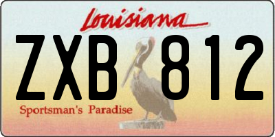 LA license plate ZXB812