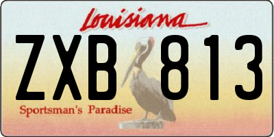 LA license plate ZXB813