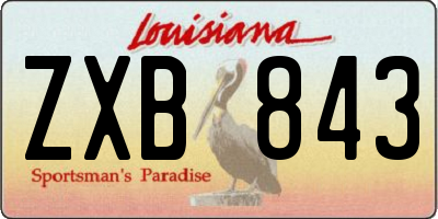 LA license plate ZXB843