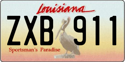 LA license plate ZXB911