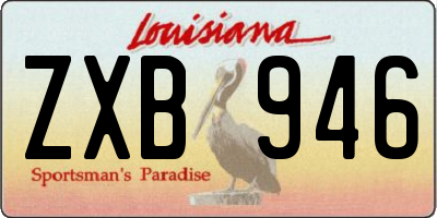 LA license plate ZXB946